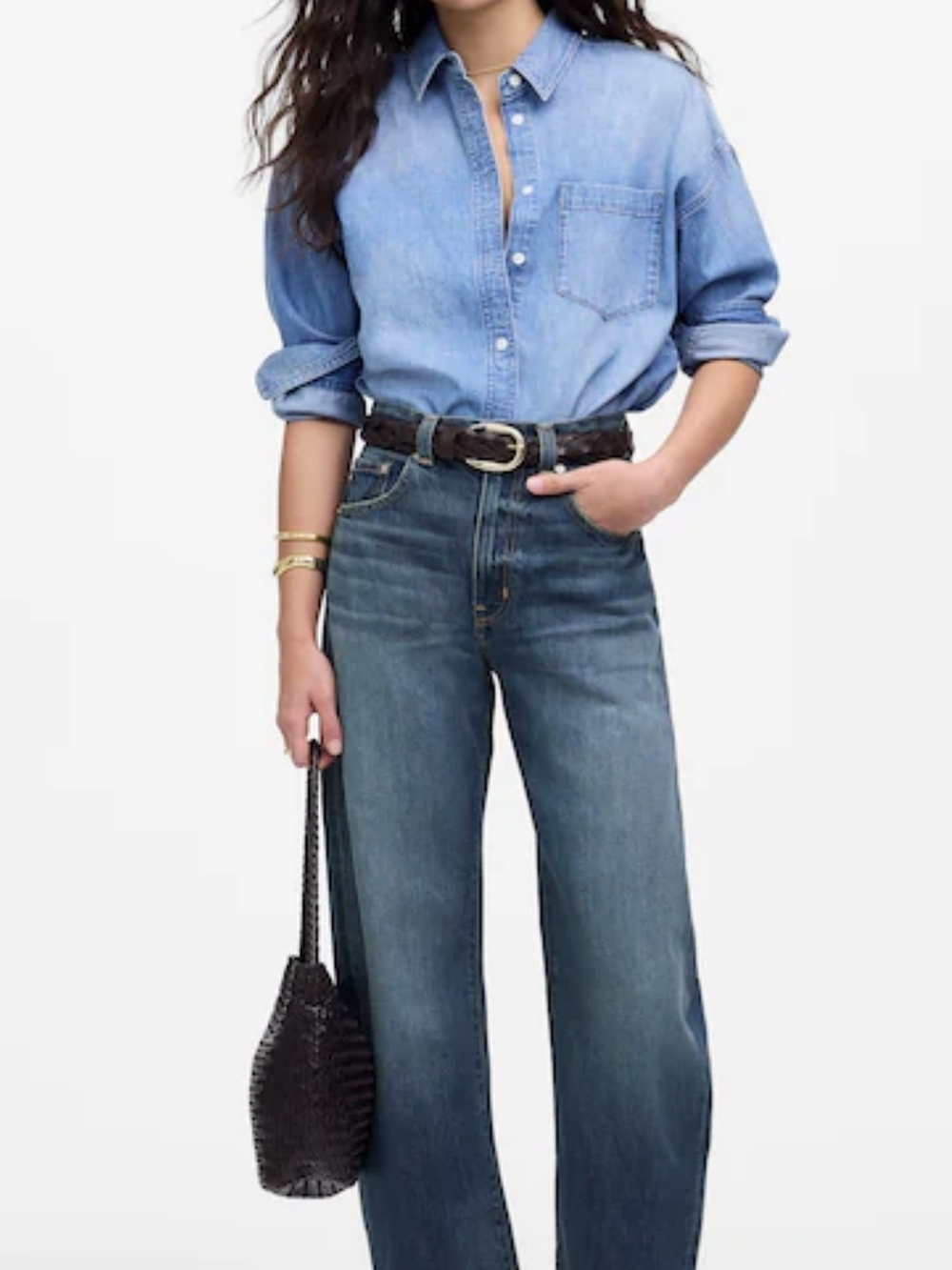 Size 29 Madewell Straight Leg Jeans in Medium Blue Wash
